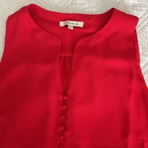 Rose & Olive Vibrant Red Blouse